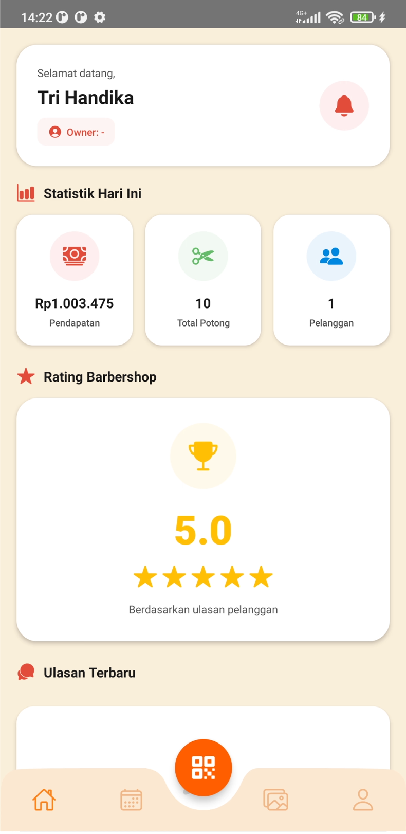 Snap Style Mitra App - Barber Profile